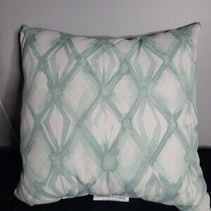 Hampton Bay Outdoor Throw Pillow - Mint Green Diamond Pattern - 100% Polyester -